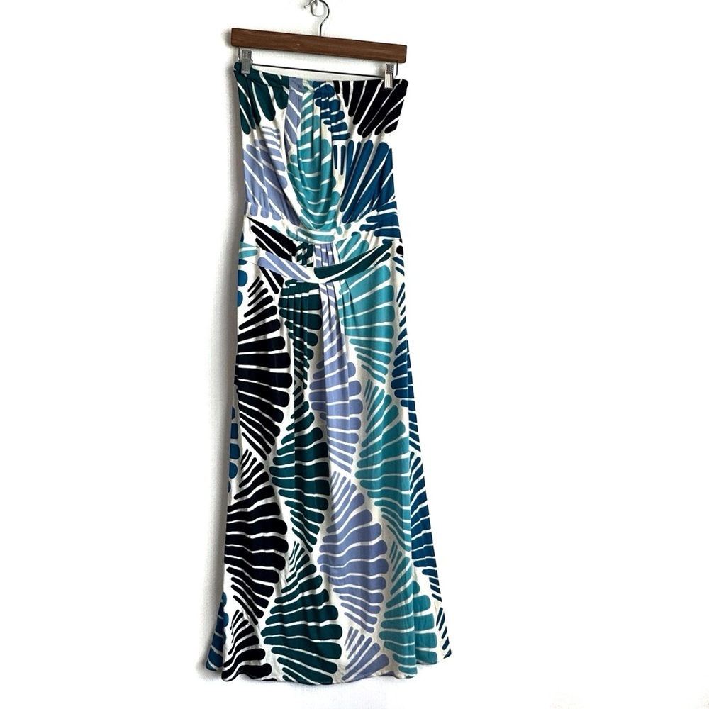 Issa London strapless multicolored blue Patterned Maxi Dress